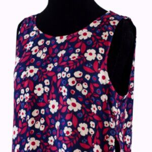Roz & Ali Floral Sleeveless Blouse | Size L